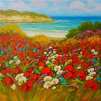 Painting titled "Verso il mare" by Gabriele Fabris, Original Artwork, Oil