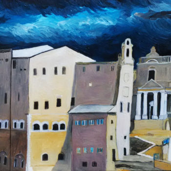 Peinture intitulée "prima della tempesta" par Gabriele Gerini, Œuvre d'art originale, Huile