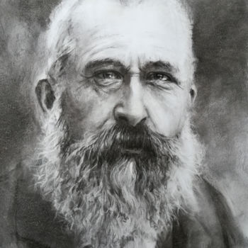 Malerei mit dem Titel "Claude Monet" von Gabriele Ionfrida, Original-Kunstwerk, Acryl
