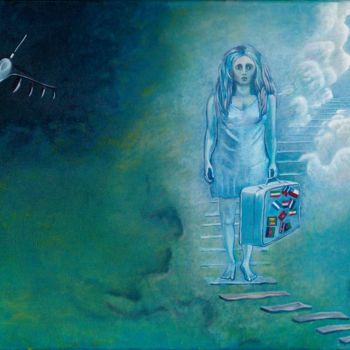 Malerei mit dem Titel "Down to Earth" von Gabriele Roman, Original-Kunstwerk, Öl