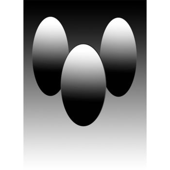 Digital Arts titled "3 uova / 3 eggs" by Gabriele Magrì, Original Artwork, Digital Painting