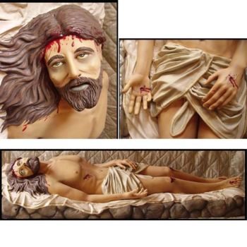 Scultura intitolato "cristo scultura in…" da Gabriele Magrì, Opera d'arte originale