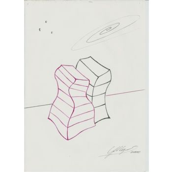 Drawing titled "amanti / lovers" by Gabriele Magrì, Original Artwork, Other
