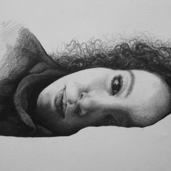 Drawing titled "Portrait" by Gabriele Plastina, Original Artwork, Graphite