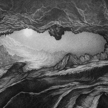 Dibujo titulada "Night cave" por Gabriele Plastina, Obra de arte original, Grafito