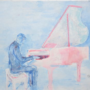 Painting titled "the piano artist" by Gabriel Felix, Original Artwork, Other