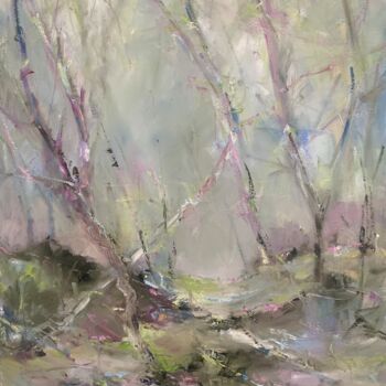 Painting titled "Spring Dreams" by Gabriel Knollys, Original Artwork, Oil Mounted on Wood Stretcher frame