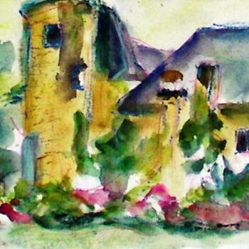 Painting titled "Sablou 20" by Gabriëlla Cleuren, Original Artwork, Watercolor