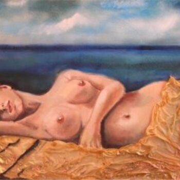 Pittura intitolato "Al sole" da Gabriella Dumas, Opera d'arte originale