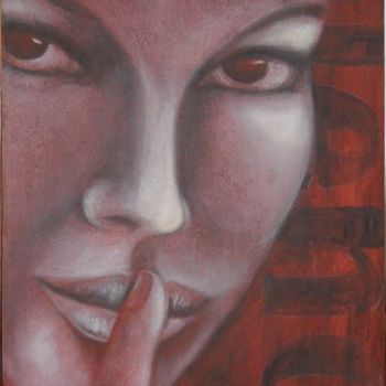 Painting titled "silence-50x100-gabr…" by Gabriella Grillo, Original Artwork, Acrylic