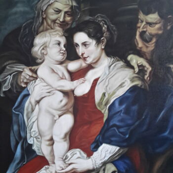 Pintura intitulada "Reproduction after…" por Gabriella Molnár, Obras de arte originais, Óleo