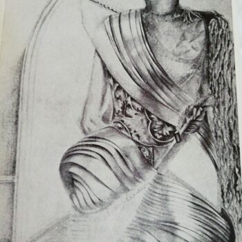 Dessin intitulée "Mannequin" par Gabriella Porpora, Œuvre d'art originale, Crayon