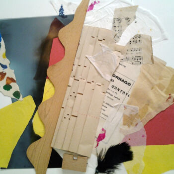 Collagen mit dem Titel "Refrain" von Gabriella Porpora, Original-Kunstwerk, Andere