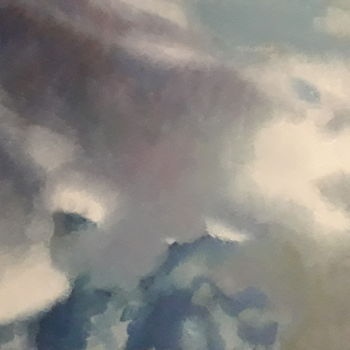 Pittura intitolato "Nuvole" da Gabriella Lupo, Opera d'arte originale, Olio