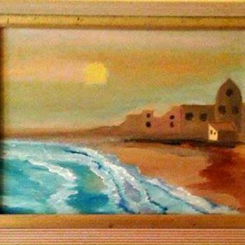 Painting titled "Arab village" by Gabriellart, Original Artwork, Oil