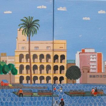 Peinture intitulée "Plaza de la Marques…" par Gabriel Mir, Œuvre d'art originale