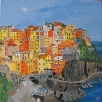 Painting titled "Manarola" by Gabriel Mir, Original Artwork