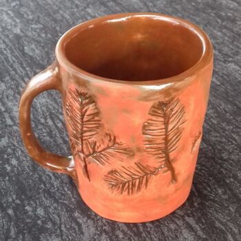 Design intitolato "Tasse en ceramic av…" da Gabriel Tremblay, Opera d'arte originale, Terracotta