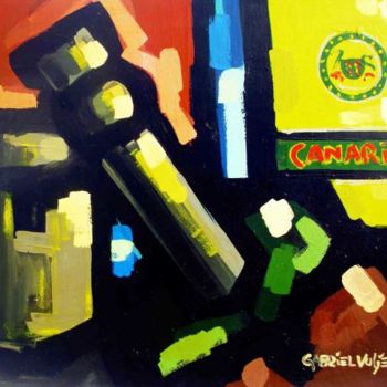 Картина под названием "Yerba Canarias" - Gabriel Vuljevas, Подлинное произведение искусства, Масло