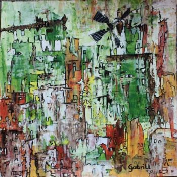 Painting titled "Amsterdam" by Gabriele Neuert (Gabrill), Original Artwork, Oil