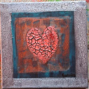 Painting titled "Champagne Heart" by Gabriele Neuert (Gabrill), Original Artwork, Oil