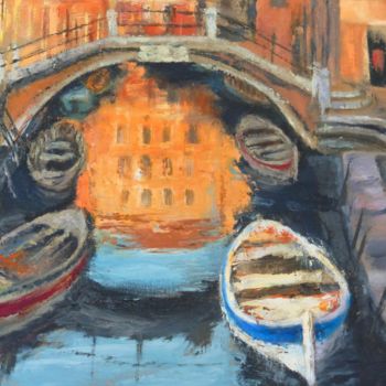 Pintura intitulada "I veicoli di Venezia" por Gabry Bianchi, Obras de arte originais