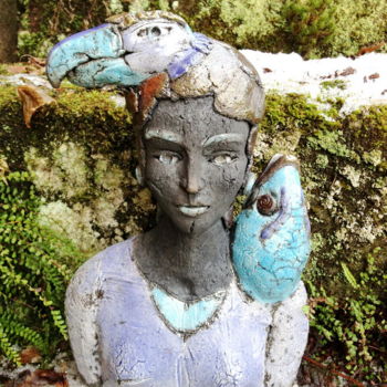 Sculpture titled "A Girl's Phantasy" by Gaby Pühmeyer, Original Artwork, Ceramics