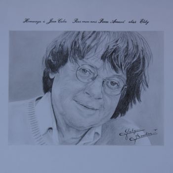 Drawing titled "Hommage à Jean Cabu" by Gaby Bourlier, Original Artwork