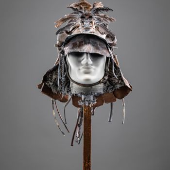 Γλυπτική με τίτλο "Winter Shaman Headd…" από Igor Gadreaud (Gad the Brand), Αυθεντικά έργα τέχνης, Πλαστική ύλη