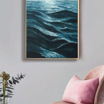 Painting titled "Black Sea" by Sonia Gadz., Original Artwork, Acrylic