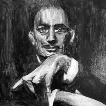 Картина под названием "Salvador Dalí" - Gaël Gao, Подлинное произведение искусства, Масло