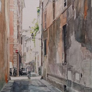 Painting titled "gael-patin-ruelle-v…" by Gaël Patin, Original Artwork, Watercolor