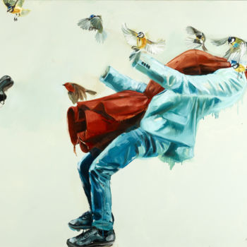Painting titled "Flying Soul" by Gaele Flao, Original Artwork