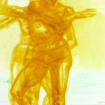 Painting titled "Golden magic Woman" by Gaele Flao, Original Artwork