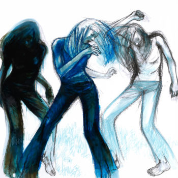 「Dance 2」というタイトルの描画 Gaele Flaoによって, オリジナルのアートワーク