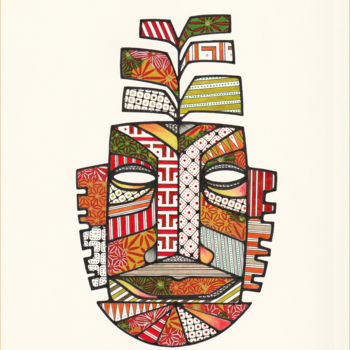 "FACE" başlıklı Resim Gaelle Souchez tarafından, Orijinal sanat, Işaretleyici