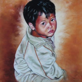 Painting titled "enfant-de-la-baie-d…" by Gaeng, Original Artwork