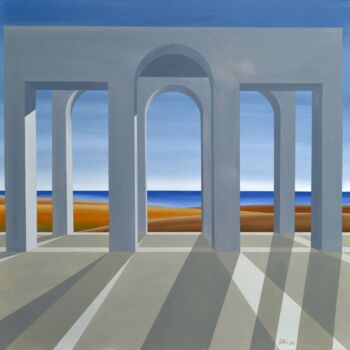 Painting titled "Prospettiva centrale" by Gaetano Ligrani (Gali), Original Artwork, Acrylic