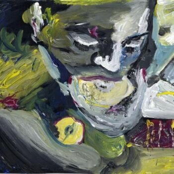 Painting titled "eatingapple3.JPG" by Gaetano Tommasi, Original Artwork