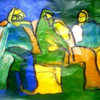 Pintura titulada "chusmas" por Oscar Gagliano, Obra de arte original, Acrílico