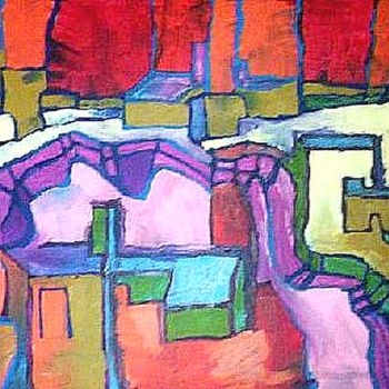 Painting titled "Valle" by Oscar Gagliano, Original Artwork, Acrylic