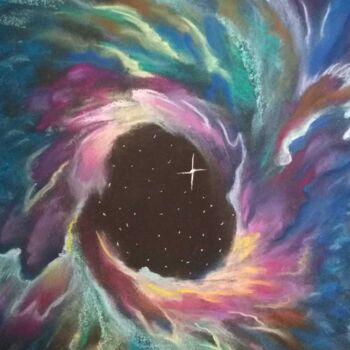 Peinture intitulée "Cosmos" par Gaïa-Jeanne Céleste, Œuvre d'art originale, Pastel