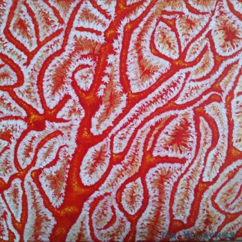 Peinture intitulée "Tendresse de corail…" par Gaïa-Jeanne Céleste, Œuvre d'art originale, Acrylique