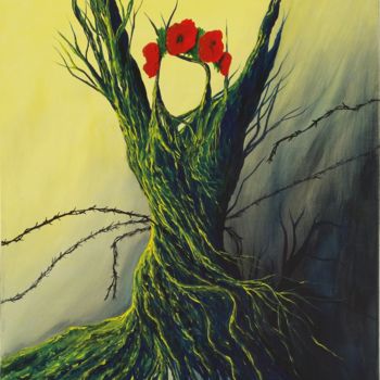 Painting titled "Freedom" by Gaïdg, Original Artwork, Acrylic Mounted on Wood Stretcher frame