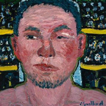 Pintura intitulada "portrait d homme" por Pascal Gaillard, Obras de arte originais