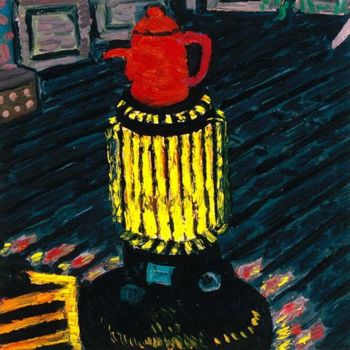 Painting titled "cafetiere" by Pascal Gaillard, Original Artwork