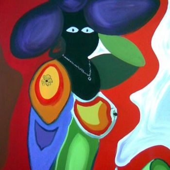 Pintura titulada "Femme Pétale" por Jean-Louis Gaillard, Obra de arte original, Acrílico Montado en Bastidor de camilla de m…