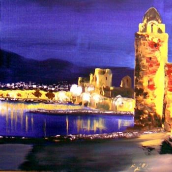 Painting titled "Collioure" by Jean-Louis Gaillard, Original Artwork, Acrylic Mounted on Wood Stretcher frame