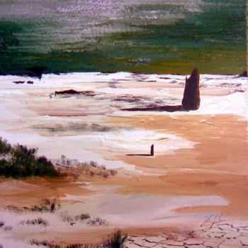 Painting titled "clair de sable" by Jean-Louis Gaillard, Original Artwork, Acrylic Mounted on Wood Stretcher frame