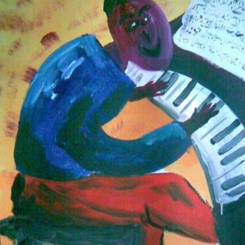 Painting titled "Piano Blues" by Jean-Louis Gaillard, Original Artwork, Acrylic